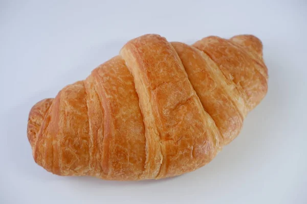 Delicious Butter Croissant Morning Work — 스톡 사진