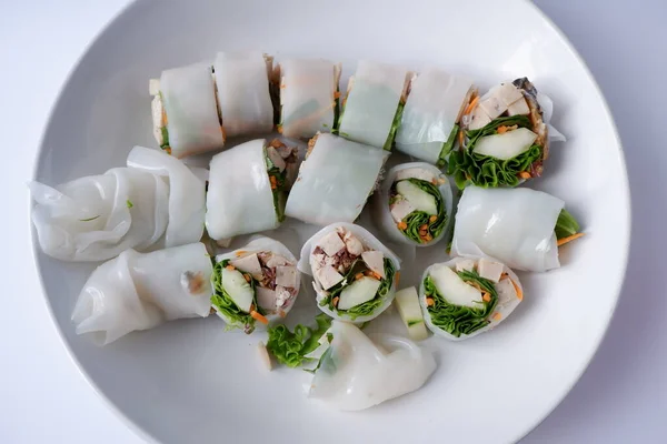fresh noodle spring roll Thai food,Cold Rolls,Veggie Spring Roll