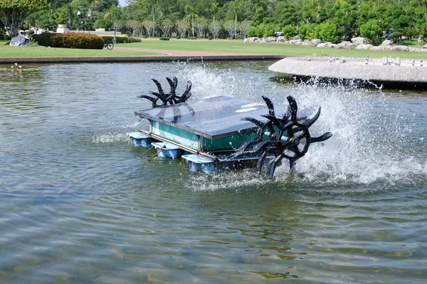 solar water turbine working on water.