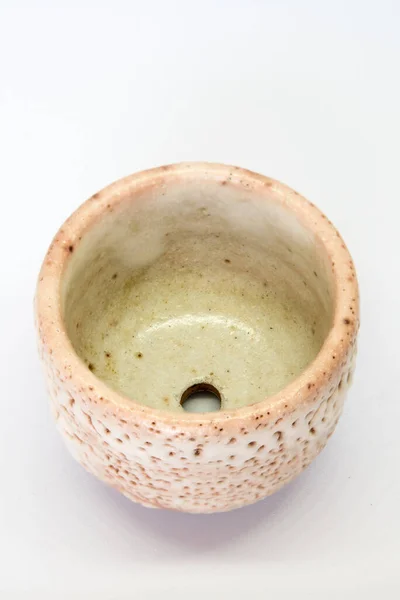 Der Keramikbecher Wurde Für Das Pflanzen Kleiner Topfpflanzen Angepasst — Stockfoto