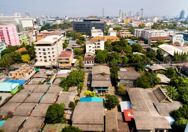 Textura Del Techo Vista Ángulo Alto Ciudad — Foto de Stock