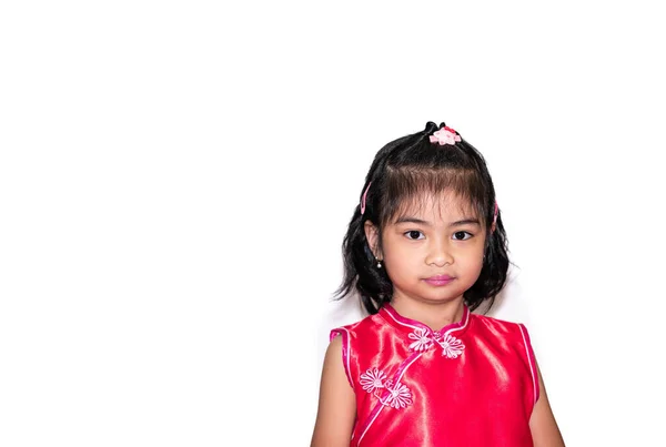 Портрет Милой Молодой Азиатской Девушки Изолированной Белом Фоне — стоковое фото