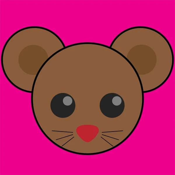 Vector Graphic Illustration Cute Mouse Head Character Mascot Can Used — Stok Vektör