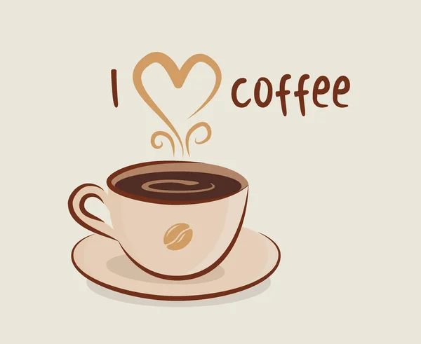 I love coffee. Vector Design. Cup of coffee.