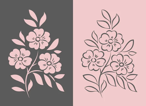 Simple vector floral element.