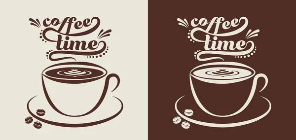 Coffee time. Vector Design. Cup of coffee.
