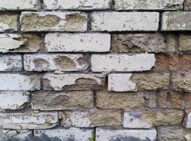 Eski tuğla duvar, arka plan olarak kullanılabilir.