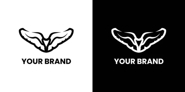 Double Shoes Logo Design Minimalista Dell Identità Marca Famiglia Lavoro — Vettoriale Stock