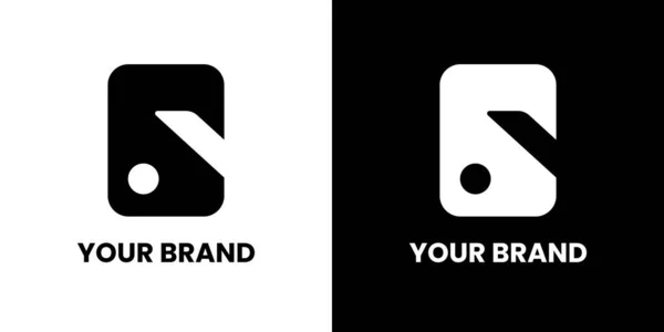 Logotipo Para Design Identidade Marca Eletrônica Moderna Minimalista Elegante Ideia — Vetor de Stock