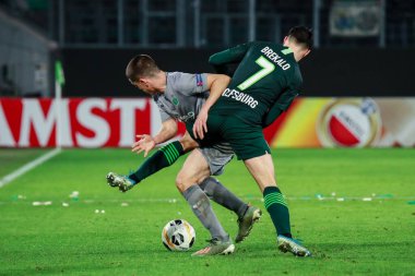 Wolfsburg, Almanya, 12 Aralık 2019: VfL Wolfsburg 'dan Josip Brekalo, VfL Wolfsburg ile AS Saint-Etienne arasında oynanan UEFA Avrupa Ligi karşılaşmasında.