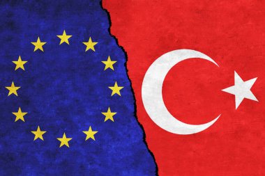 Türkiye ve AB çatlaklı bir duvara bayraklar boyadı. Türkiye ve Avrupa Birliği ilişkileri