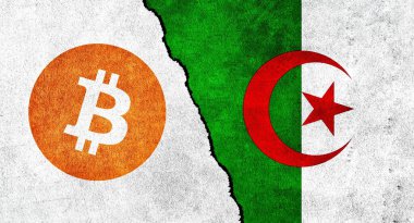 Kırık bir duvarda Bitcoin ve İsveç bayrağı. İsveç Bitcoin yasaklı, yasal değil, yığın, yasa dışı, kripto para birimi kavramı için engelleme teknolojisi