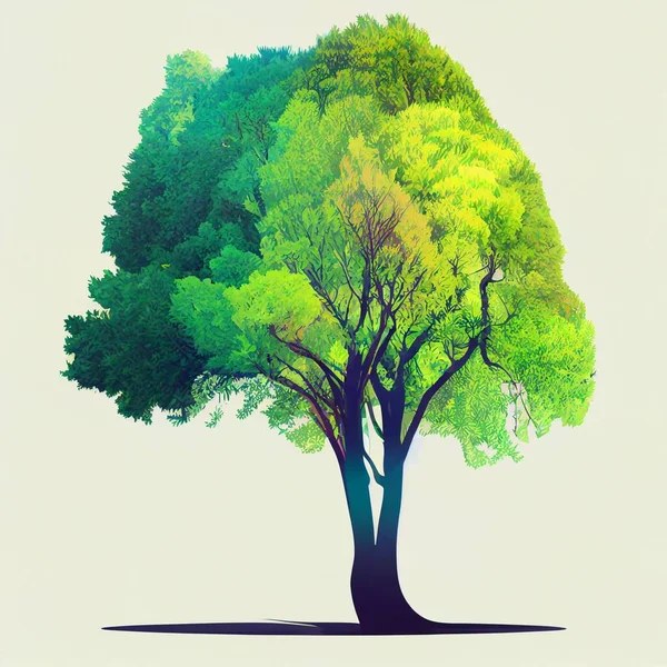 Зеленое Дерево Экология Высокое Качество Иллюстрации — стоковое фото