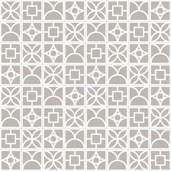 Basit geometrik kare kalıpları. Gri arkaplanda beyaz çizgiler.