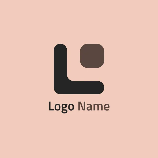 Логотип Представляет Собой Небольшой Квадрат Усеченный Квадрат Который Формирует Буквы — стоковый вектор