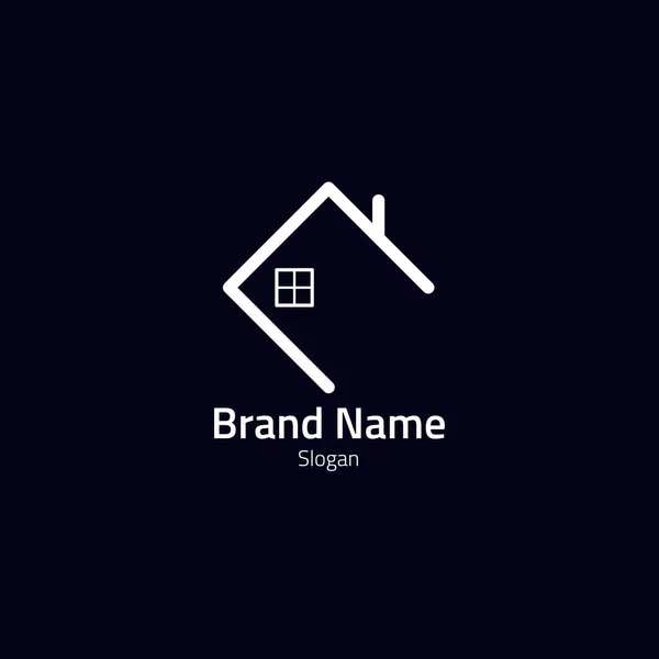 Logotipo Variação Caixa Forma Casa —  Vetores de Stock