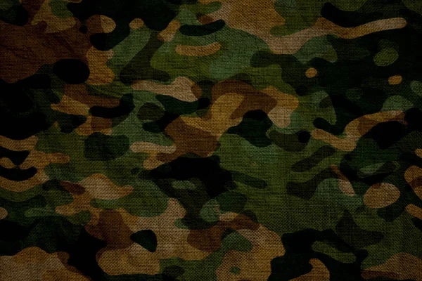 Army Green Woodland Forest Camouflage Tarp Canvas — ストック写真