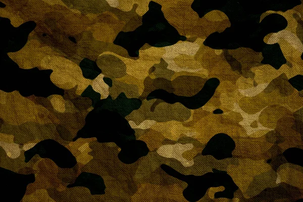 Yellow Desert Sand Army Camouflage Tarp Canvas Texture — Photo
