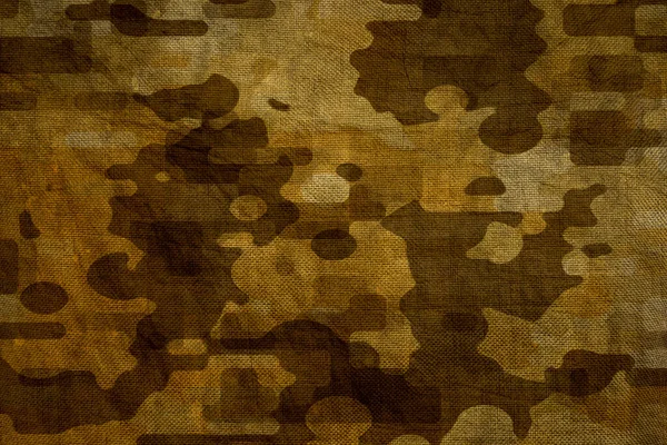 Yellow Desert Sand Army Camouflage Tarp Canvas Texture — Stock fotografie