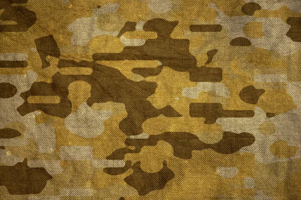Yellow Desert Sand Army Camouflage Tarp Canvas Texture — Stock fotografie