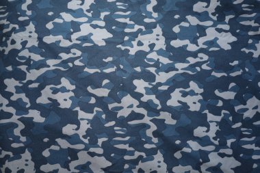 blue arctic navy camouflage fabric
