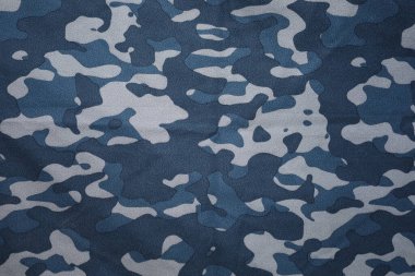 blue arctic navy camouflage fabric