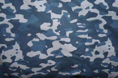 blue arctic navy camouflage fabric