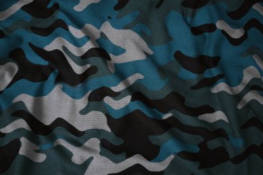 blue navy army camouflage synthetic fabric texture
