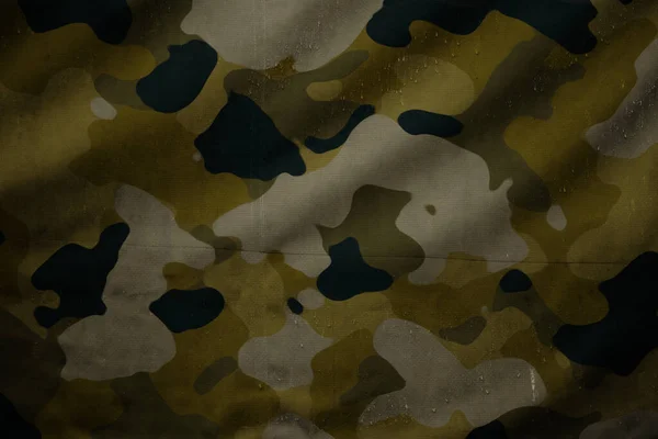 Moodland Forest Army Camouflage Tarp Canvas Texture — ストック写真