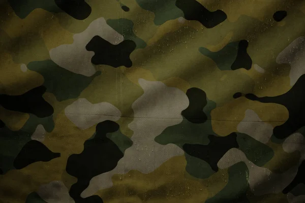 Moodland Forest Army Camouflage Tarp Canvas Texture — ストック写真