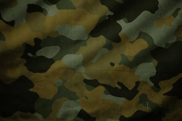 Moodland Forest Army Camouflage Tarp Canvas Texture — Photo