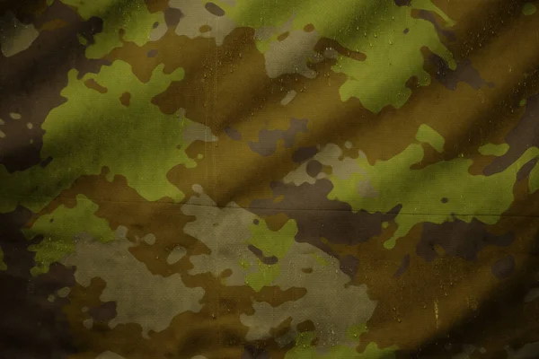 Moodland Forest Army Camouflage Tarp Canvas Texture — Stock Photo, Image