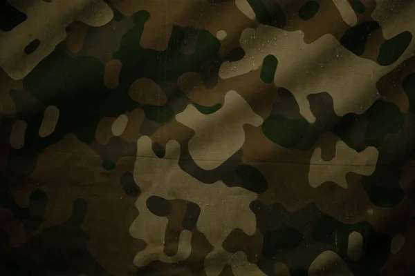 Moodland Forest Army Camouflage Tarp Canvas Texture — ストック写真