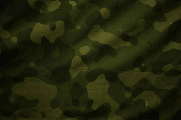 Woodland Military Camouflage Tarp Canvas Texture — Stock Photo, Image