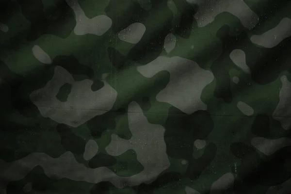 Woodland Military Camouflage Tarp Canvas Texture — Stockfoto