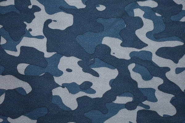 Blue Arctic Navy Military Camouflage Fabric Texture — Zdjęcie stockowe