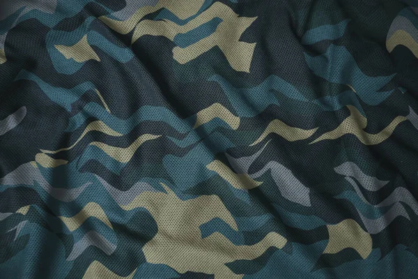 Blue Arctic Navy Military Camouflage Fabric Texture — Foto Stock