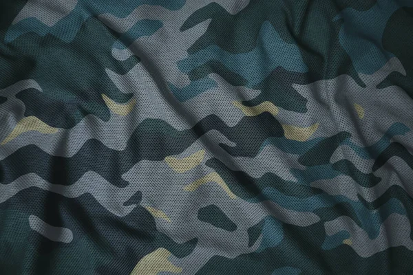 Blue Arctic Navy Military Camouflage Fabric Texture — Stockfoto