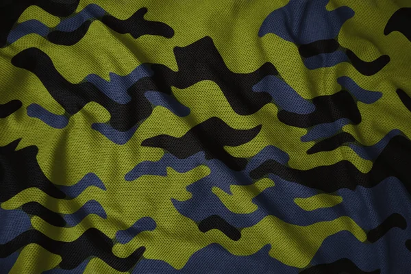 Army Colorful Camouflage Jersey Fabric Texture — Stock Photo, Image
