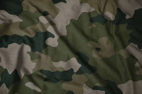 Army Camouflage Jersy Fabric Texture — Stock Photo, Image