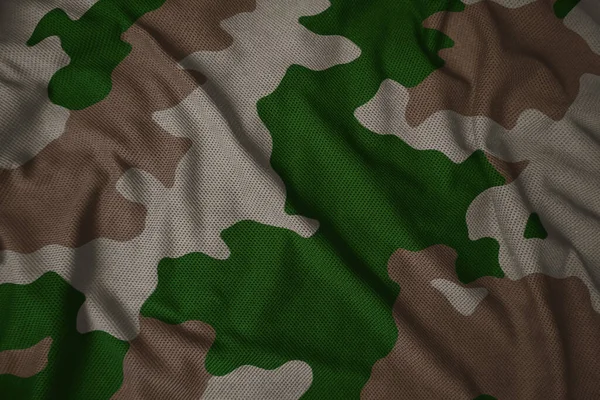 Army Camouflage Jersy Fabric Texture — Stock Photo, Image