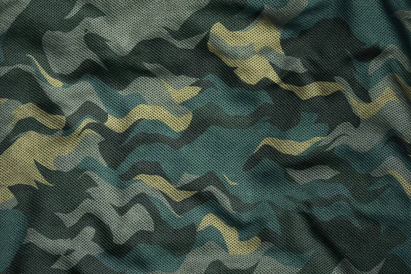 Military Camouflage Jersey Fabric Texture — Zdjęcie stockowe