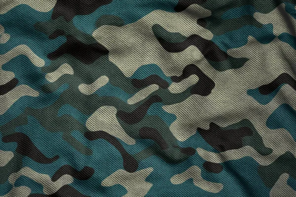 Military Camouflage Jersey Fabric Texture — Zdjęcie stockowe