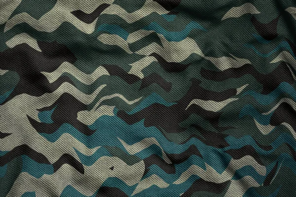 Military Camouflage Jersey Fabric Texture — Stockfoto