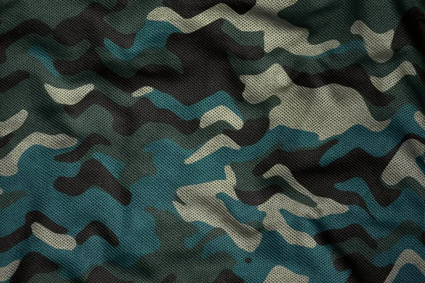 Military Camouflage Jersey Fabric Texture — Zdjęcie stockowe