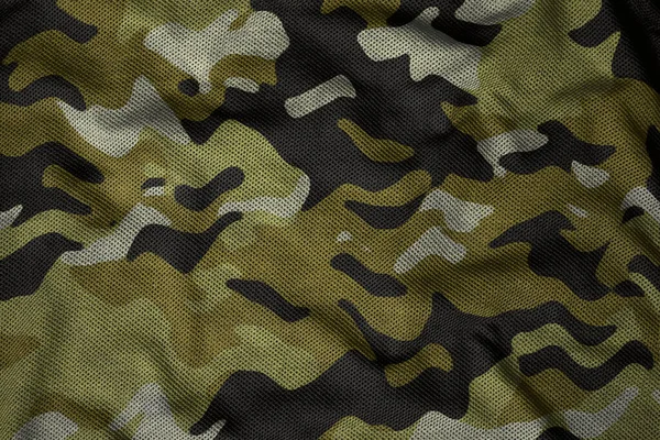 Military Camouflage Jersey Fabric Texture — Zdjęcie stockowe