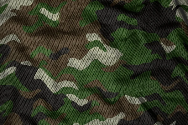 Army Jersey Camouflage Fabric Cloth Texture — Stock Photo, Image