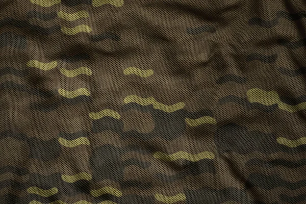 Army Synthetic Jersey Camouflage Fabric — 图库照片