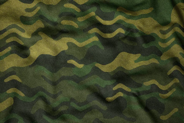 Army Synthetic Jersey Camouflage Fabric — Fotografia de Stock