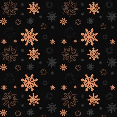 kar taneleri ile kış desen